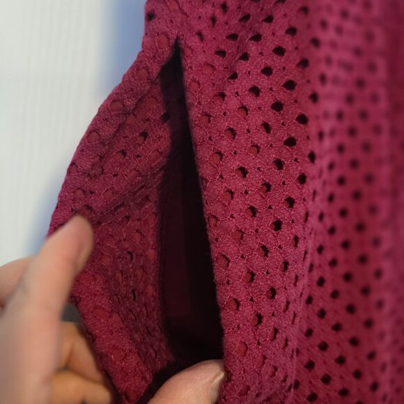 Raspberry pink skirt with elastic waist and pockets, size 1X - Picture 3 of 8